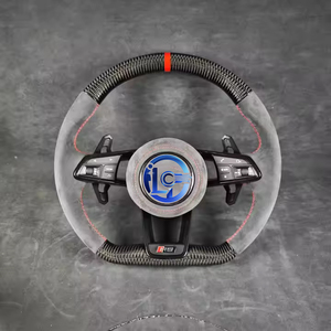 Volante Ergonomico in Fibra di Carbonio con LED per <span class=keywords><strong>Audi</strong></span> <span class=keywords><strong>A6</strong></span>/S6 A7/S7 2010-2015, Modifica Interni - Product Image 5