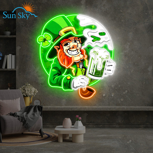 Diseño libre UV Impresión logotipo personalizado cósmico Anime boda cumpleaños tienda negocios neón signo Patrick's Day Goblin acrílico neón signo - Product Image 2