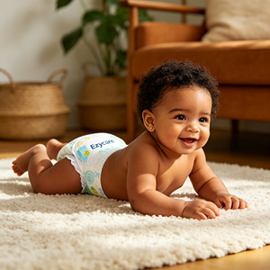 ผ้าอ้อมเด็กแบบใช้แล้วทิ้ง Africa Hot Sale Eco Baby Diapers ระบายอากาศได้ดี สวมใส่สบาย รับผลิตแบบ ODM แบรนด์ส่วนตัว - Product Image 1