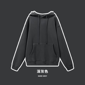 เสื้อฮู้ดผ้าแคชเมียร์สีดำแบบพรีเมียมเสื้อสวมหัวโอเวอร์ไซส์สำหรับผู้ชายโลโก้แบบกำหนดเอง - Product Image 1