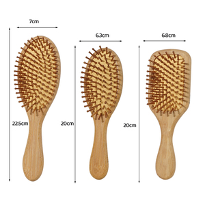 Lược bán buôn chống xoăn cứng da đầu massage tóc khối lượng Pocket Comb với răng kinh tuyến Massager đệm không khí Lược tre Bộ - Product Image 3
