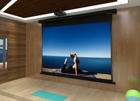 R 120 pouces lumière ambiante rejetant le projecteur motorisé à prisme en T écran Alr pour système de cinéma maison écran UST ALR