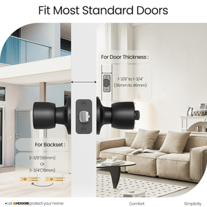 Wholesale Matte <strong>Black</strong> <strong>Door</strong> <strong>Knobs</strong> Stainless Steel Ball Privacy <strong>Door</strong> <strong>Knob</strong> Handle Lock <strong>Door</strong> <strong>Knob</strong> with 3 Keys Entry Lock - Product Image 2