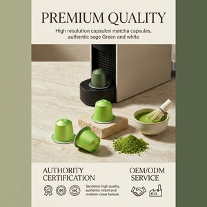 Matcha Gourmet Ceremonial Pods - Authentic Japanese <b>Green</b> Tea Capsules for High-End Cafes - Product Image 1
