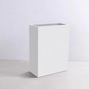 Pot de fleurs <span class=keywords><strong>rectangulaire</strong></span> long en fibrociment, design écologique, trou de drainage, auto-arrosant, personnalisable, pour la maison, le jardin, l'extérieur - Product Image 4