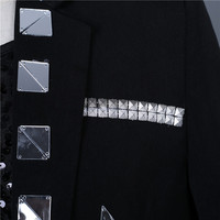 Nouvelle conception, vestes noires pour hommes adultes, blazers à paillettes brillantes, costumes de mariage, costumes de fête pour hommes
