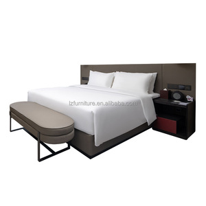 Hotel Project FF&E Supplier Factory Direct Custom Hotel Guest Room Furniture Set Complete King Bed with Nightstands & Headboard - Product Image 1
