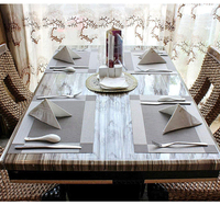 Tapis de table tissé en Offre Spéciale Sets de table tissés carrés antidérapants et faciles à nettoyer pour table à manger de luxe