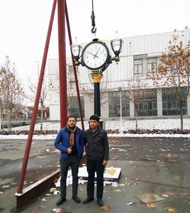 Reloj de Jardín Decorativo de Metal para Calles Urbanas, Diseño de <span class=keywords><strong>Arquitectura</strong></span> Paisajística para Edificios de Jardín - Product Image 5