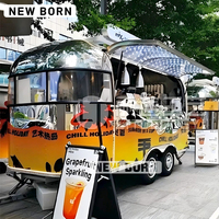 Nouvelle remorque mobile de restauration entièrement équipée pour la restauration rapide et la vente de glaces, importée, en acier inoxydable et aluminium, résistante à la rouille