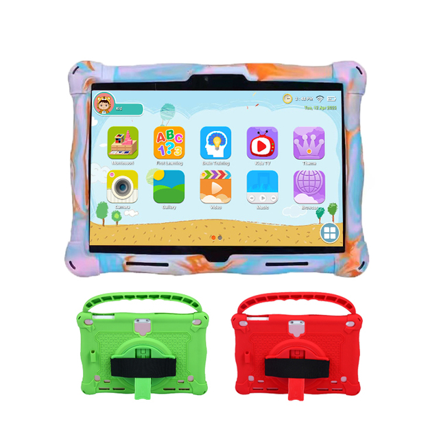 10-Inch Android Tablet PC for Kids Cheap Kid-Proof Case with Parental Controls & Wifi 32GB Allwinner Processor Educational Use