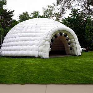 Tienda de campaña con cúpula de Igloo, carpa inflable de PVC para fiesta, boda, <span class=keywords><strong>cueva</strong></span>, LED, duradera, Blanca - Product Image 1