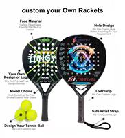 Raquette de paddle-tennis de plage en carbone 18K de qualité supérieure, noire, en EVA, pour enfants, avec un design léger