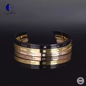 התכשיטים ג 'ינס רוז מצופה זהב נירוסטה אופנה עמיד למים צמיד חתוך עם שיבוץ cz עבור גברים נשים - Product Image 4