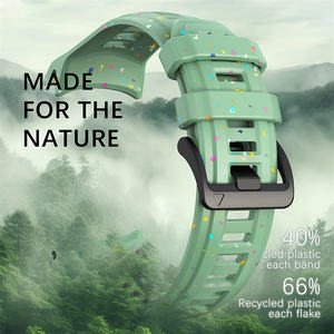 Correas de reloj de goma de silicona con superficie texturizada ecológica de liberación rápida para Garmin Instinct 3 22mm 26mm Correa - Product Image 3