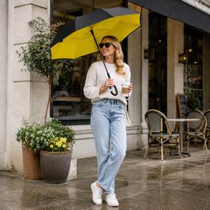 Custom <b>Windproof</b> Reverse <b>Umbrella</b> with C Handle Double Layer Inverted UV Protection Rain <b>Umbrella</b> Upside Down Folding <b>Umbrella</b> - Product Image 4