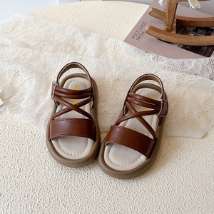 Sandali da principessa con punta aperta in stile coreano per ragazze, <span class=keywords><strong>scarpe</strong></span> estive morbide e casual alla moda per bambini piccoli e più grandi - Product Image 2