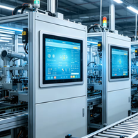 PC Industrial Todo en Uno con Pantalla Táctil, Panel PC Industrial Integrado para Automatización de Fábrica, Control de Producción, Equipos de Gabinete