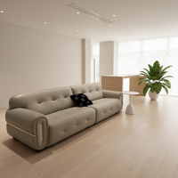Canapé d'angle moderne en cuir pleine fleur VONLIVA, structure en bois massif, mobilier de luxe pour villa, hôtel, salon