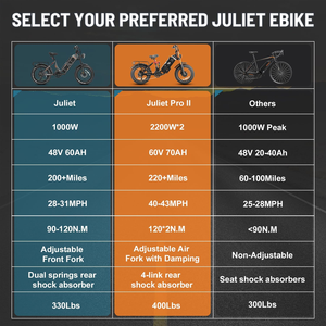 Bicicleta Eléctrica eAhora Juliet Pro II con Doble Motor, Horquilla Delantera con Amortiguación Mixta Ajustable y Bloqueable, Exclusiva para Adultos - Product Image 3