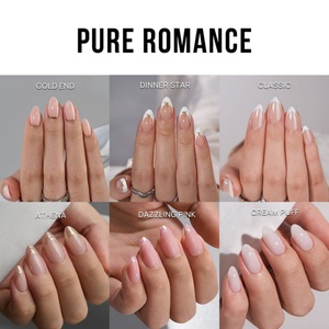 Kit de Faux Ongles de Luxe BTArtbox à Coller avec Colle et Lime à Ongles – Vente en Gros, Courts, French Manucure, Gel Souple, Couverture Complète - Product Image 3