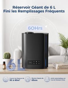 Humidificateur à brume chaude commercial de petite taille pour la maison, capacité 6L, fabrication OEM - Product Image 6