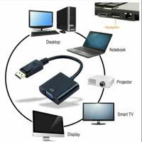 Kabel Adaptor Konverter DP Display Port Male ke VGA Female untuk PC Laptop, Laris Terjual