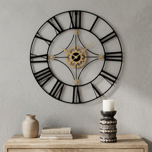 Reloj de Pared de 50CM, Moderno, Industrial, de Metal, con Mecanismo de Cuarzo Silencioso, Funciona con Batería, para Sala de Estar, Venta al Por Mayor - Product Image 2