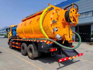 Camion aspirateur hydraulique Dongfeng KL 10 pneus, direct usine, aspiration haute pression et jet, boîte de vitesses Cummins rapide, réservoir 18-22m³ - Product Image 4