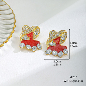 Fashion <b>Red</b> <b>Bow</b> Snowman Boots Drop Earrings Zinc Alloy Christmas Gift Women's Cartoon Style Earrings - Product Image 3