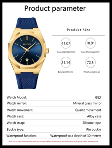 Nuevo <span class=keywords><strong>Reloj</strong></span> de Pulsera BESTWIN 952 de Lujo con Correa de Silicona, <span class=keywords><strong>Reloj</strong></span> Deportivo para Hombre, <span class=keywords><strong>Reloj</strong></span> de Moda con Fecha, <span class=keywords><strong>Original</strong></span>, Resistente al Agua - Product Image 6