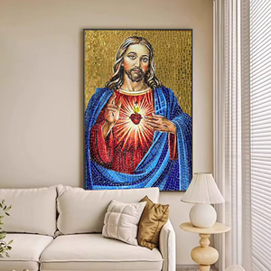 2025 luxe personnalisé mosaïque mur Art verre mosaïque résine Art peintures murales bricolage <span class=keywords><strong>peinture</strong></span> à l'huile moderne mosaïque carreaux pour artisanat - Product Image 3