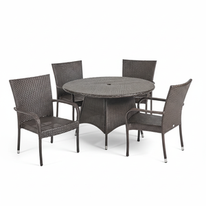 Silla de comedor de tejido grande contemporánea nueva llegada Cuerda de vidrio y aluminio de tamaño personalizado bandeja mixta jardín comedor y uso en la cocina - Product Image 1