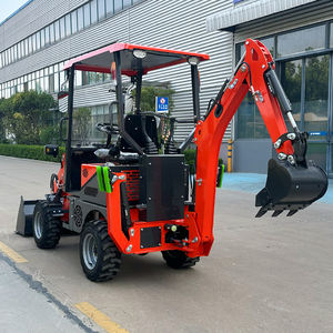 Мини-экскаватор-погрузчик STTRON, компактный колесный фронтальный экскаватор-погрузчик, сертифицированный CE EPA, высококачественная строительная техника - Product Image 2