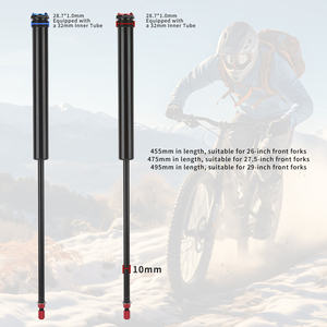 Fourche avant de remplacement pour <span class=keywords><strong>VTT</strong></span> <span class=keywords><strong>26</strong></span>/27,5/29 pouces, vélos de route, alliage d'aluminium, débattement de 120 mm, <span class=keywords><strong>chambre</strong></span> à <span class=keywords><strong>air</strong></span>, amortisseur, câble/fourche à épaule - Product Image 5