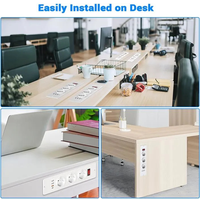 Prise industrielle EU personnalisable en usine, 3 prises AC USB (type C PD) à charge rapide, rallonge électrique ignifuge en PC