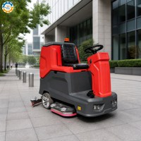 Nettoyeur de sol professionnel électrique autoporté ROD 900 mm 8100 m²/h à double brosse pour centres commerciaux et parkings