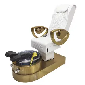 Luxus Gold Basis und Handlauf Massage Fuß Sofa Maniküre Spa Stuhl Drehbarer Pediküre Massage stuhl