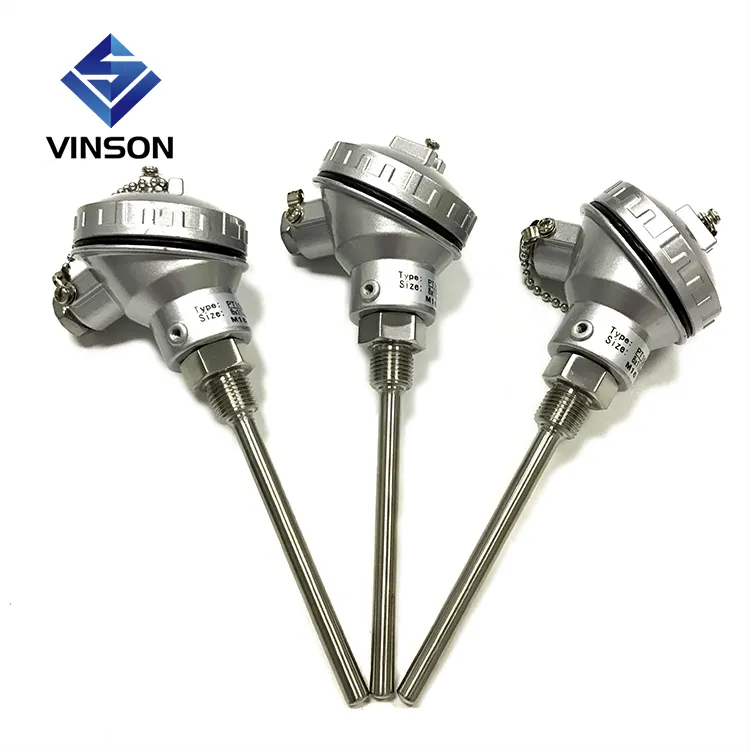 VINSON Hersteller Liefern Industrielle Hohe temperatur K/J/T/E/R/N K typ temperatur sensor thermoelement PT100 PT1000 sensor