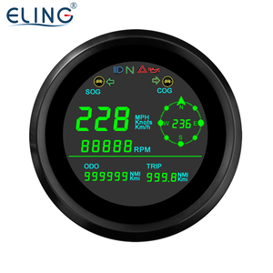 Eling không thấm nước kỹ thuật số GPS Đồng hồ tốc độ đo tốc độ với rpm tachometer cho Thuyền biển xe xe máy 12V 24V 85mm - Product Image 2