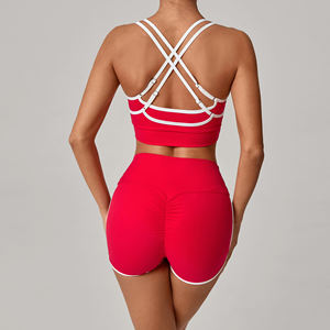 Yoke Athletic Outfits Sports Bra High <strong>Impacts</strong> Womens <strong>Shorts</strong> Top High Quality Activewear Women Sports Crop Tops for Women - Product Image 6
