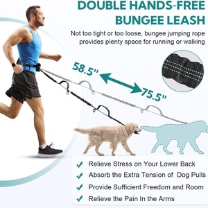 Çok Fonksiyonlu İki Köpek İçin Yansıtıcı Geri Çekilebilir Evcil Hayvan Tasması, Koşmak İçin Eller Serbest Köpek Tasması - Product Image 5