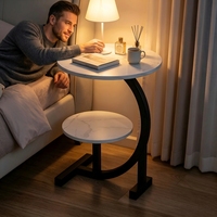 Table basse moderne minimaliste luxueuse, écologique, durable, portable, avec plateau en bois et structure en acier carbone, pour le salon et la maison