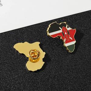 Broche de Solapa de Metal con Mapa de África, Diseño Creativo y Personalizado, con Angola, Ghana, Kenia, Ideal como Souvenir - Product Image 5