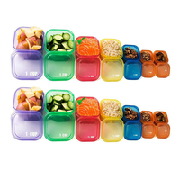 7 boîtes de conservation alimentaire en PP multicolores, pour préparation de repas, portables et idéales pour les voyages