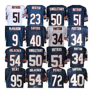 Grosir murah Throw-back dijahit Jersey sepak bola Amerika 34 Payton 51 Butkus 23 Hester 50 Stingletary 9 McMahon 54 Urlache - Product Image 1