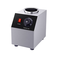 Chauffe-sauces commercial quatre bouteilles en acier inoxydable, machine à faire fondre le chocolat, pot chauffant pour confiture et fudge chaud pour restaurant