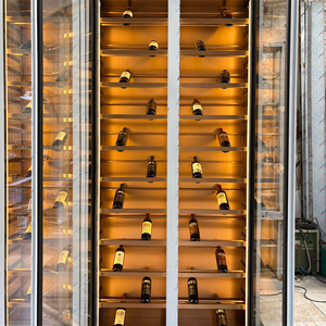 Meubles de maison réfrigérants de luxe personnalisés Armoires à vin en acier inoxydable Caves Étagères en métal Supports d'affichage pour bouteilles Baijiu - Product Image 2