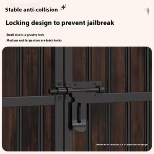 Venta al por mayor de fábrica, ruedas desmontables, cama para mascotas, tubo redondo de madera duradero, jaula para perros, reforzada antimordeduras perrera, jaula resistente - Product Image 3