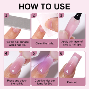 Vente en gros de 120 faux <span class=keywords><strong>ongles</strong></span> carrés français, pointes en gel souple, design cœur brun rose, <span class=keywords><strong>ongles</strong></span> à presser, pointes françaises - Product Image 6